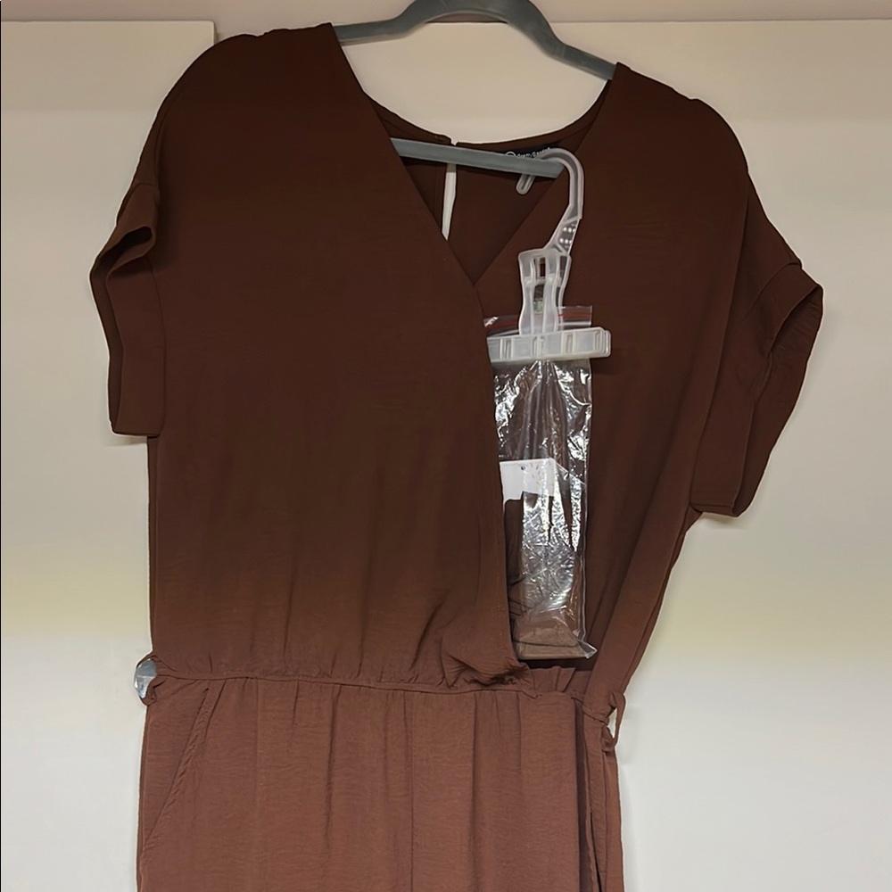 Brown ‘Pretty Garden’ Jumpsuit